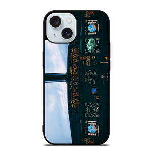 AIRBUS PLANE COCKPIT iPhone 15 Case Cover AIRBUS PLANE COCKPIT iPhone 15 Case Cover