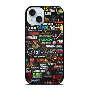 ALL GAMES LOGO CROSSOVER iPhone 15 Case Cover