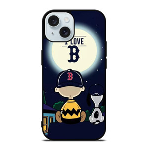BOSTON RED SOX CHARLIE BROWN SNOOPY iPhone 15 Case Cover BOSTON RED SOX CHARLIE BROWN SNOOPY iPhone 15 Case Cover