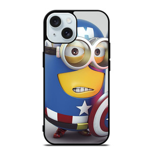 CAPTAIN AMERICA MINION CARTOON iPhone 15 Case Cover