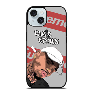CHRIS BROWN CARTOON SUPREME iPhone 15 Case Cover CHRIS BROWN CARTOON SUPREME iPhone 15 Case Cover
