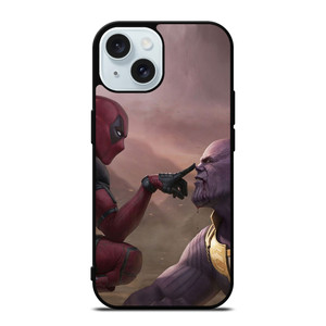 DEADPOOL THANOS MARVEL FUNNY iPhone 15 Case Cover DEADPOOL THANOS MARVEL FUNNY iPhone 15 Case Cover