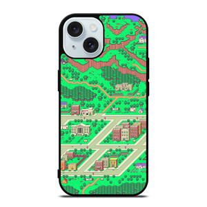 EARTHBOUND GAMES MAP iPhone 15 Case Cover EARTHBOUND GAMES MAP iPhone 15 Case Cover