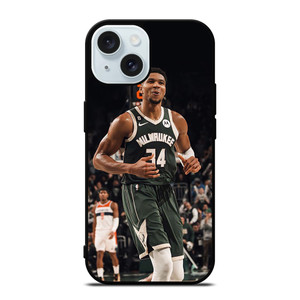 GIANNIS ANTETOKOUNMPO MILWAUKEE BUCKS BASKET iPhone 15 Case Cover GIANNIS ANTETOKOUNMPO MILWAUKEE BUCKS BASKET iPhone 15 Case Cover