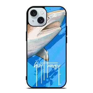 GUY HARVEY SHARK FISHING iPhone 15 Case Cover GUY HARVEY SHARK FISHING iPhone 15 Case Cover