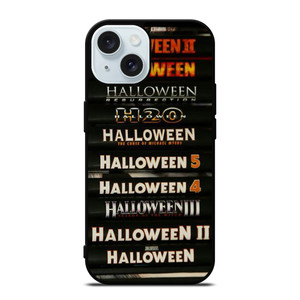 HALLOWEEN MOVIE BLU RAY COLLECTION iPhone 15 Case Cover HALLOWEEN MOVIE BLU RAY COLLECTION iPhone 15 Case Cover
