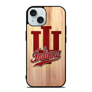 INDIANA HOOSIERS WOOD LOGO iPhone 15 Case Cover