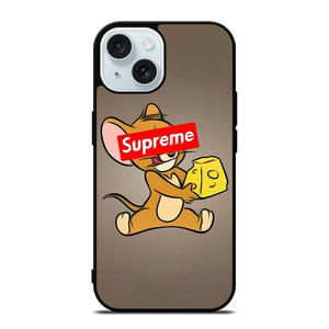JERRY MOUSE CARTOON SUPREME iPhone 15 Case Cover JERRY MOUSE CARTOON SUPREME iPhone 15 Case Cover