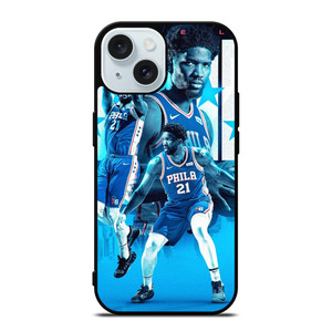 JOEL EMBIID PHILADELPHIA SIXERS ART iPhone 15 Case Cover JOEL EMBIID PHILADELPHIA SIXERS ART iPhone 15 Case Cover