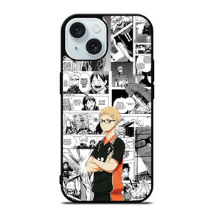 KEI TSUKISHIMA HAIKYUU ANIME COLLAGE iPhone 15 Case Cover
