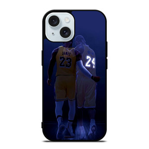 KOBE BRYANT LEBRON JAMES LA LAKERS iPhone 15 Case Cover KOBE BRYANT LEBRON JAMES LA LAKERS iPhone 15 Case Cover