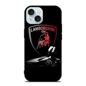 LAMBORGHINI CAR LOGO SILHOUETTE iPhone 15 Case Cover LAMBORGHINI CAR LOGO SILHOUETTE iPhone 15 Case Cover