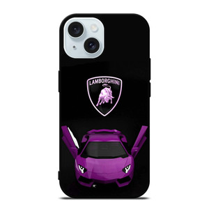 LAMBORGHINI SUPERCAR PURPLE iPhone 15 Case Cover LAMBORGHINI SUPERCAR PURPLE iPhone 15 Case Cover