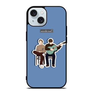 LIAM AND NOEL GALAGHER OASIS WONDERWALL iPhone 15 Case Cover LIAM AND NOEL GALAGHER OASIS WONDERWALL iPhone 15 Case Cover