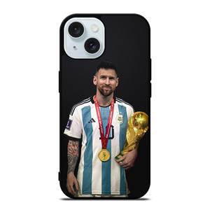 LIONEL MESSI WORLD CUP CHAMPIONS iPhone 15 Case Cover LIONEL MESSI WORLD CUP CHAMPIONS iPhone 15 Case Cover