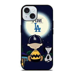 LOS ANGELES DODGERS CHARLIE BROWN SNOOPY iPhone 15 Case Cover LOS ANGELES DODGERS CHARLIE BROWN SNOOPY iPhone 15 Case Cover