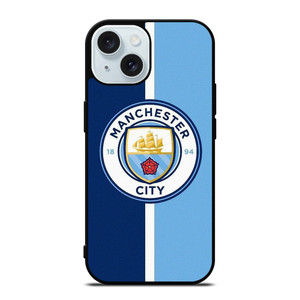 MANCHESTER CITY BLUE iPhone 15 Case Cover MANCHESTER CITY BLUE iPhone 15 Case Cover