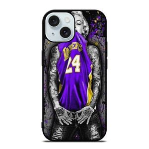 MARILYN MONROE LOS ANGELES LAKERS KOBE BRYANT iPhone 15 Case Cover MARILYN MONROE LOS ANGELES LAKERS KOBE BRYANT iPhone 15 Case Cover