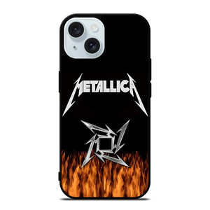 METALLICA METAL BAND FIRE iPhone 15 Case Cover METALLICA METAL BAND FIRE iPhone 15 Case Cover