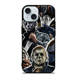 MICHAEL MYERS HALLOWEEN COLLAGE iPhone 15 Case Cover MICHAEL MYERS HALLOWEEN COLLAGE iPhone 15 Case Cover