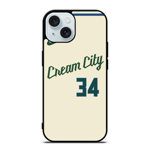 MILAUKEE BUCKS CREAM CITY NBA KIT iPhone 15 Case Cover MILAUKEE BUCKS CREAM CITY NBA KIT iPhone 15 Case Cover
