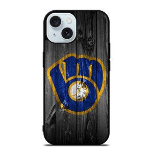 MILWAUKEE BREWERS BASEBALL WOOD LOGO iPhone 15 Case Cover MILWAUKEE BREWERS BASEBALL WOOD LOGO iPhone 15 Case Cover