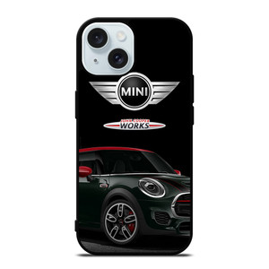 MINI JOHN COOPER WORKS CAR EMLBEM iPhone 15 Case Cover MINI JOHN COOPER WORKS CAR EMLBEM iPhone 15 Case Cover