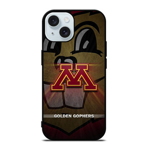 MINNESOTA GOLDEN GOPHERS METAL LOGO iPhone 15 Case Cover MINNESOTA GOLDEN GOPHERS METAL LOGO iPhone 15 Case Cover