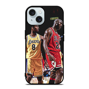 NBA LEGENDS KOBE BRYANT MICHAEL JORDAN iPhone 15 Case Cover NBA LEGENDS KOBE BRYANT MICHAEL JORDAN iPhone 15 Case Cover
