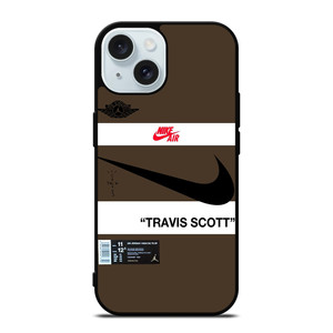 NIKE AIR JORDAN TRAVIS SCOTT BROWN iPhone 15 Case Cover NIKE AIR JORDAN TRAVIS SCOTT BROWN iPhone 15 Case Cover