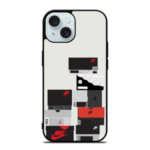 NIKE SNEAKERS BOXES COLLECTION iPhone 15 Case Cover NIKE SNEAKERS BOXES COLLECTION iPhone 15 Case Cover