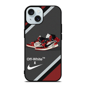 NIKE SWOOSH AIR JORDAN HIGH OFF WHITE iPhone 15 Case Cover NIKE SWOOSH AIR JORDAN HIGH OFF WHITE iPhone 15 Case Cover