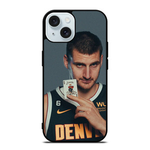 NIKOLA JOKIC DENVER NUGGETS JOKER iPhone 15 Case Cover NIKOLA JOKIC DENVER NUGGETS JOKER iPhone 15 Case Cover