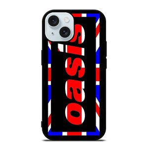 OASIS UNION JACK LOGO iPhone 15 Case Cover OASIS UNION JACK LOGO iPhone 15 Case Cover