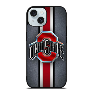 OHIO STATE BUCKEYES METAL LOGO iPhone 15 Case Cover OHIO STATE BUCKEYES METAL LOGO iPhone 15 Case Cover