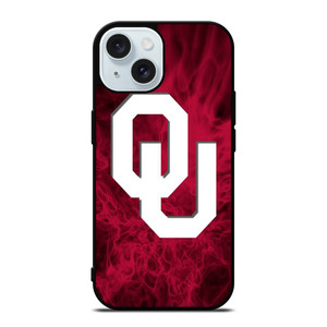 OKLAHOMA SOONERS SMOKED LOGO iPhone 15 Case Cover OKLAHOMA SOONERS SMOKED LOGO iPhone 15 Case Cover