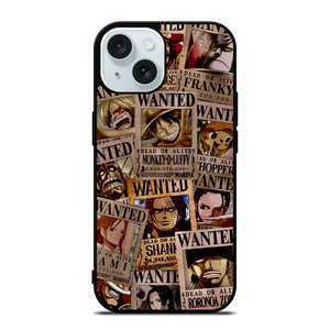 ONE PIECE WANTED POSTER COLLECTION iPhone 15 Case Cover ONE PIECE WANTED POSTER COLLECTION iPhone 15 Case Cover