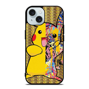 PIKACHU POKEMON ABSTRACT ART iPhone 15 Case Cover PIKACHU POKEMON ABSTRACT ART iPhone 15 Case Cover