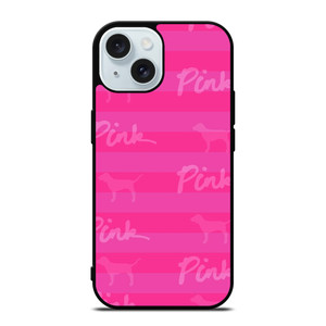 PINK NATION LUXE DOG STRIPE iPhone 15 Case Cover