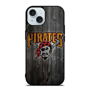 PITTSBURGH PIRATES WOOD LOGO iPhone 15 Case Cover PITTSBURGH PIRATES WOOD LOGO iPhone 15 Case Cover
