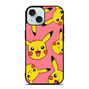 POKEMON SMILING PIKACHU PINK iPhone 15 Case Cover