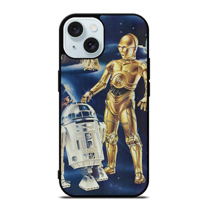 R2D2 AND C3PO ROBOT STAR WARS iPhone 15 Case Cover R2D2 AND C3PO ROBOT STAR WARS iPhone 15 Case Cover