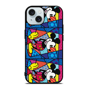 ROMERO BRITTO MICKEY MOUSE COLLAGE iPhone 15 Case Cover ROMERO BRITTO MICKEY MOUSE COLLAGE iPhone 15 Case Cover
