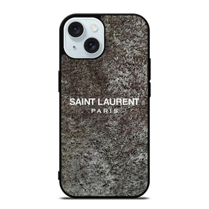 SAINT LAURENT PARIS RASFUR FABRIC iPhone 15 Case Cover SAINT LAURENT PARIS RASFUR FABRIC iPhone 15 Case Cover