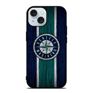 SEATTLE MARINERS WOODEN STRIPE LOGO iPhone 15 Case Cover SEATTLE MARINERS WOODEN STRIPE LOGO iPhone 15 Case Cover
