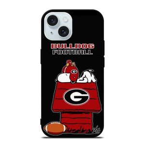SNOOPY GEORGIA BULLDOGS FOOTBALL iPhone 15 Case Cover