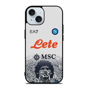 SSC NAPOLI MARADONA WHITE KIT iPhone 15 Case Cover SSC NAPOLI MARADONA WHITE KIT iPhone 15 Case Cover