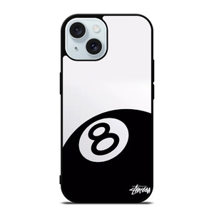 STUSSY 8 BALL BLACK iPhone 15 Case Cover