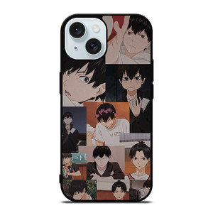 TOBIO KAGEYAMA HAIKYUU ANIME COLLAGE iPhone 15 Case Cover TOBIO KAGEYAMA HAIKYUU ANIME COLLAGE iPhone 15 Case Cover
