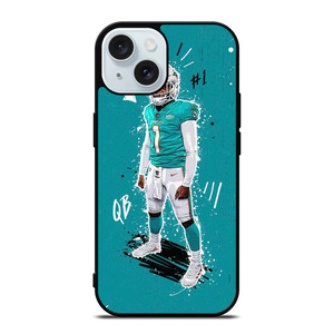 TUA TAGOVAILOA MIAMI DOLPHINS FOOTBALL iPhone 15 Case Cover TUA TAGOVAILOA MIAMI DOLPHINS FOOTBALL iPhone 15 Case Cover